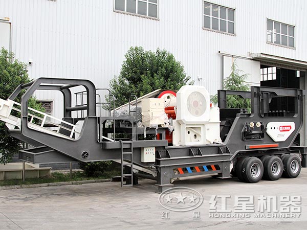 輪胎式移動破碎站-車載行走，隨用隨走，方便更快捷